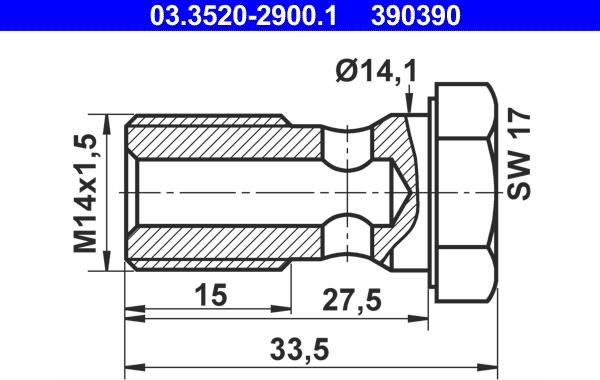 ATE 03.3520-2900.1 - Suplji zavrtanj www.molydon.hr