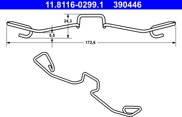 ATE 11.8116-0299.1 - Opruga, kočione čeljusti www.molydon.hr