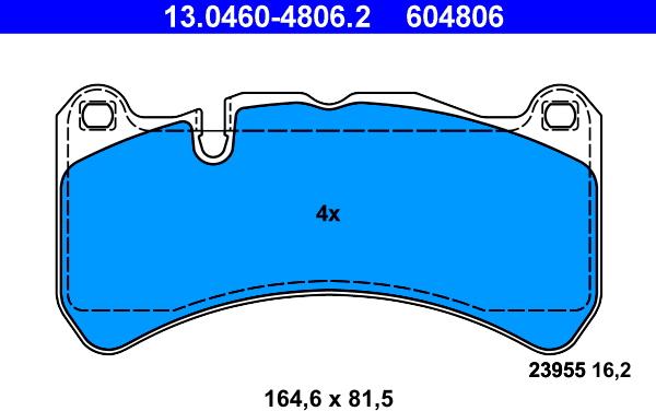 ATE 13.0460-4806.2 - Komplet Pločica, disk-kočnica www.molydon.hr