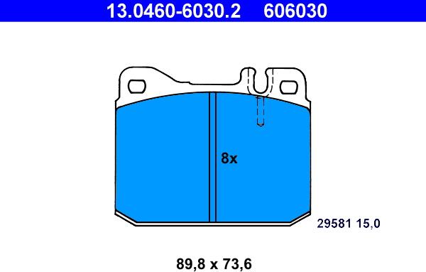 ATE 13.0460-6030.2 - Komplet Pločica, disk-kočnica www.molydon.hr