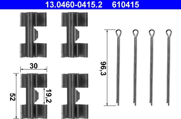 ATE 13.0460-0415.2 - Komplet pribora, Pločica disk kočnice www.molydon.hr