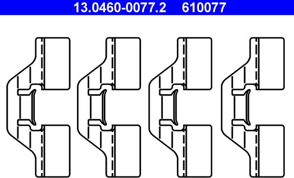 ATE 13.0460-0077.2 - Komplet pribora, Pločica disk kočnice www.molydon.hr