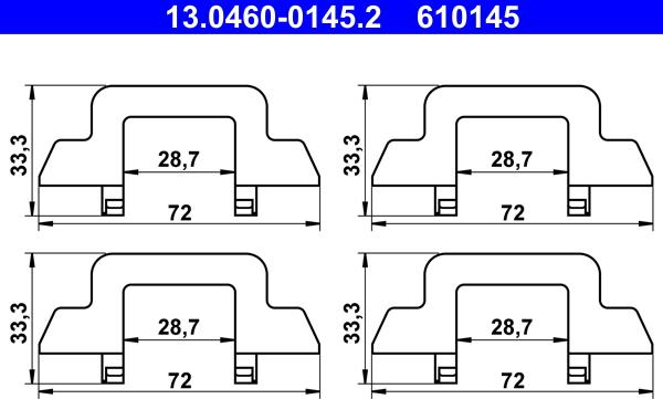 ATE 13.0460-0145.2 - Komplet pribora, Pločica disk kočnice www.molydon.hr