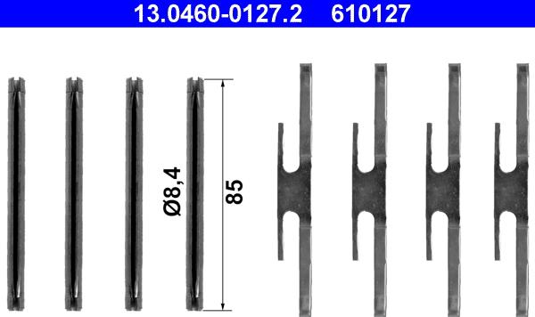 ATE 13.0460-0127.2 - Komplet pribora, Pločica disk kočnice www.molydon.hr