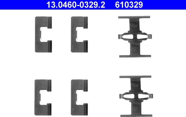 ATE 13.0460-0329.2 - Komplet pribora, Pločica disk kočnice www.molydon.hr