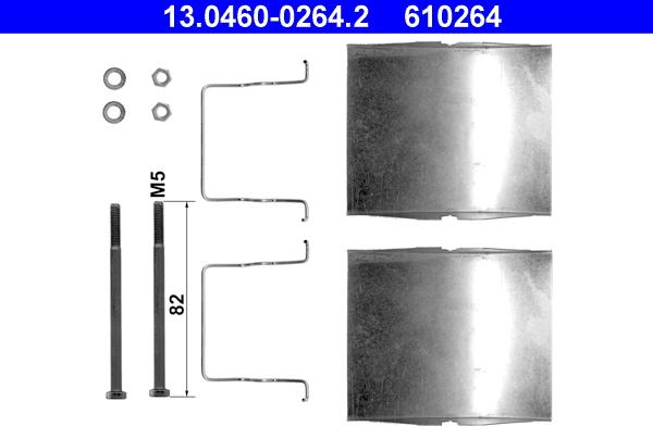 ATE 13.0460-0264.2 - Komplet pribora, Pločica disk kočnice www.molydon.hr