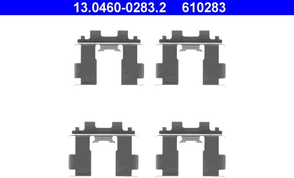 ATE 13.0460-0283.2 - Komplet pribora, Pločica disk kočnice www.molydon.hr