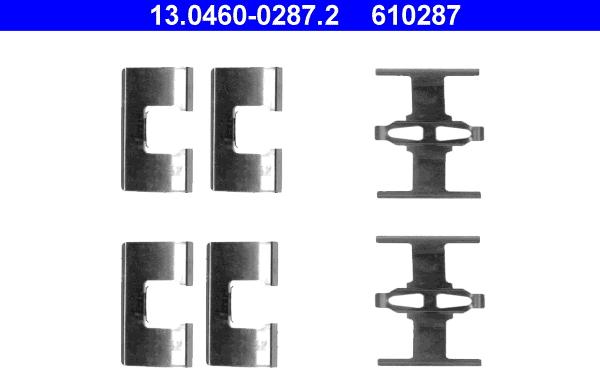 ATE 13.0460-0287.2 - Komplet pribora, Pločica disk kočnice www.molydon.hr