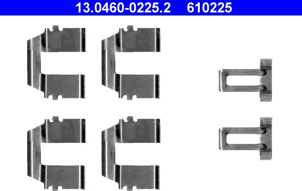 ATE 13.0460-0225.2 - Komplet pribora, Pločica disk kočnice www.molydon.hr