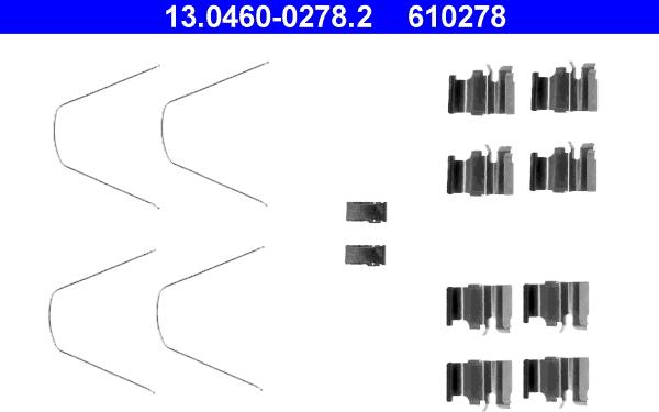 ATE 13.0460-0278.2 - Komplet pribora, Pločica disk kočnice www.molydon.hr