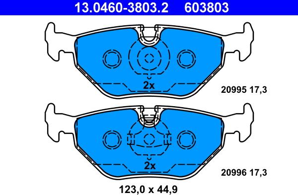 ATE 13.0460-3803.2 - Komplet Pločica, disk-kočnica www.molydon.hr