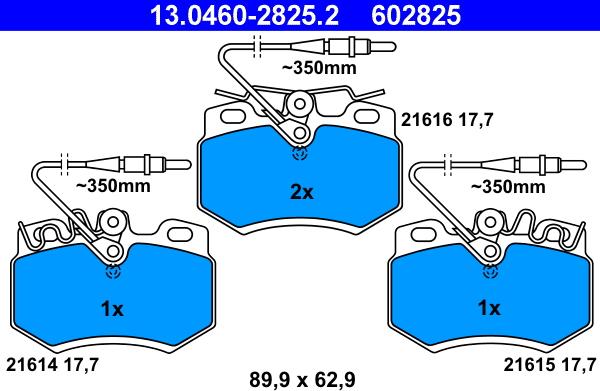 ATE 13.0460-2825.2 - Komplet Pločica, disk-kočnica www.molydon.hr