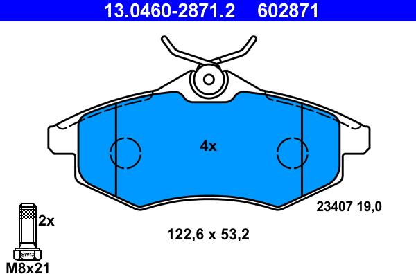 ATE 13.0460-2871.2 - Komplet Pločica, disk-kočnica www.molydon.hr