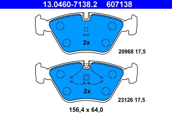 ATE 13.0460-7138.2 - Komplet Pločica, disk-kočnica www.molydon.hr