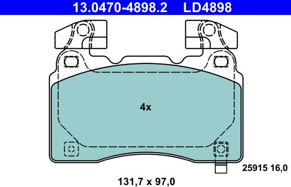 ATE 13.0470-4898.2 - Komplet Pločica, disk-kočnica www.molydon.hr