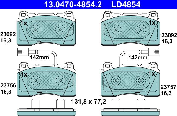 ATE 13.0470-4854.2 - Komplet Pločica, disk-kočnica www.molydon.hr