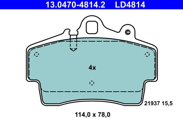 ATE 13.0470-4814.2 - Komplet Pločica, disk-kočnica www.molydon.hr