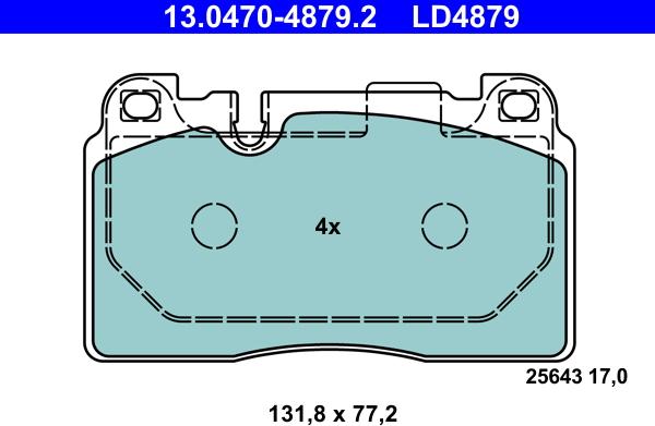 ATE 13.0470-4879.2 - Komplet Pločica, disk-kočnica www.molydon.hr