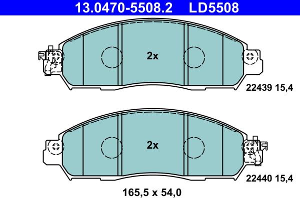 ATE 13.0470-5508.2 - Komplet Pločica, disk-kočnica www.molydon.hr