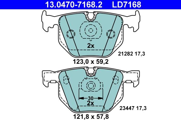 ATE 13.0470-7168.2 - Komplet Pločica, disk-kočnica www.molydon.hr