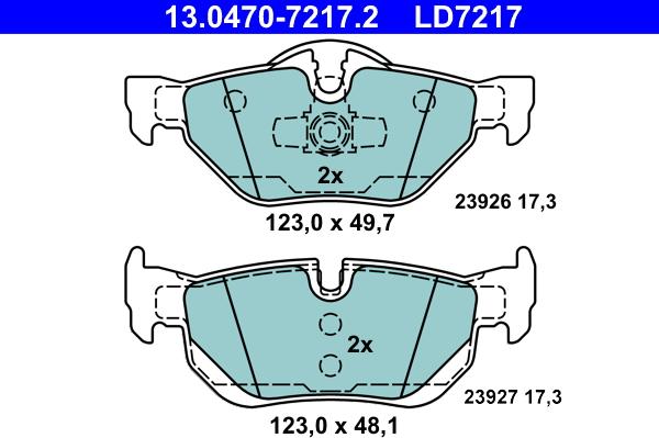 ATE 13.0470-7217.2 - Komplet Pločica, disk-kočnica www.molydon.hr