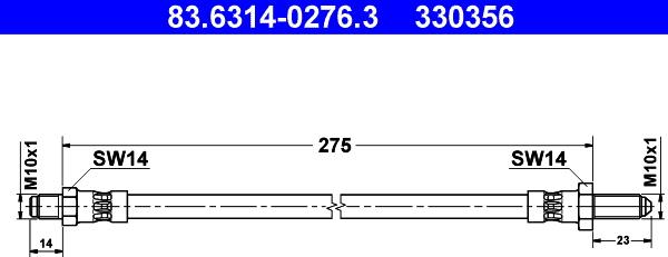 ATE 83.6314-0276.3 - Kočiono crijevo, lajtung www.molydon.hr