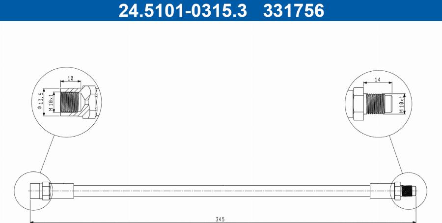 ATE 24.5101-0315.3 - Kočiono crijevo, lajtung www.molydon.hr