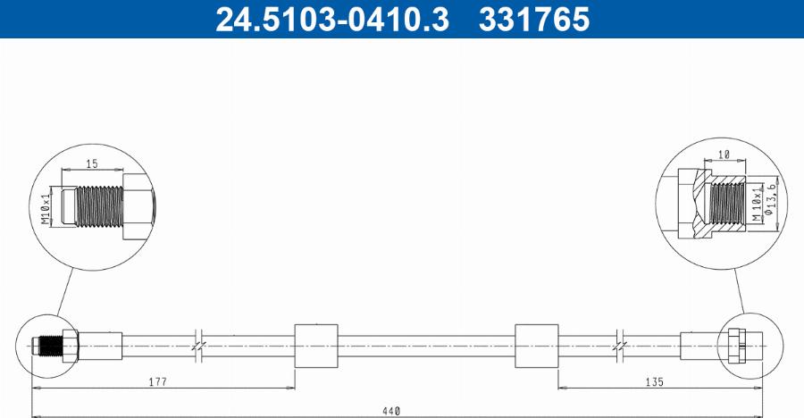 ATE 24.5103-0410.3 - Kočiono crijevo, lajtung www.molydon.hr