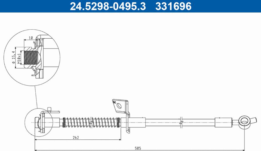 ATE 24.5298-0495.3 - Kočiono crijevo, lajtung www.molydon.hr