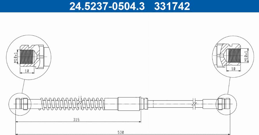 ATE 24.5237-0504.3 - Kočiono crijevo, lajtung www.molydon.hr