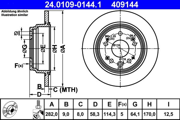 ATE 24.0109-0144.1 - Kočioni disk www.molydon.hr