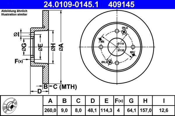 ATE 24.0109-0145.1 - Kočioni disk www.molydon.hr