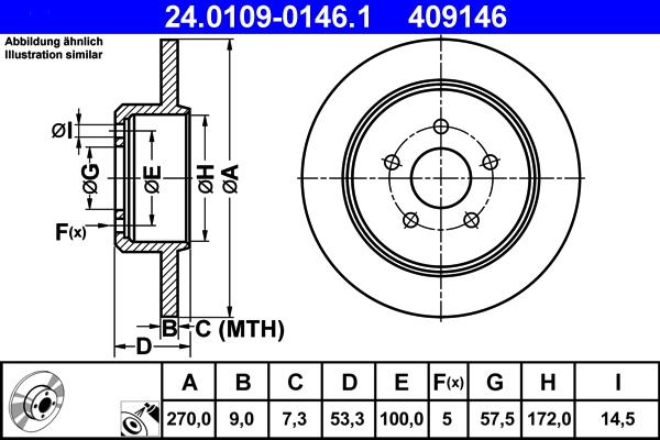 ATE 24.0109-0146.1 - Kočioni disk www.molydon.hr