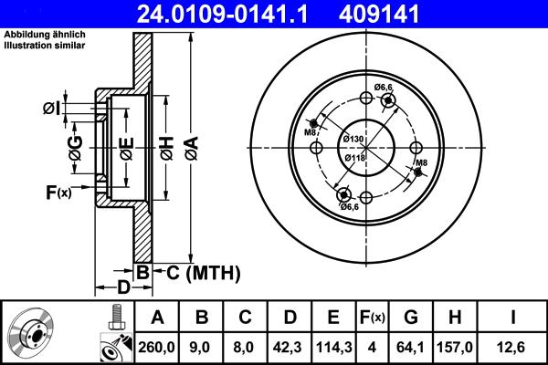 ATE 24.0109-0141.1 - Kočioni disk www.molydon.hr