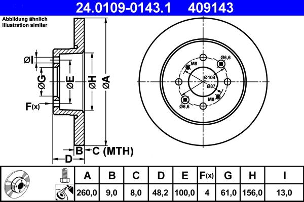 ATE 24.0109-0143.1 - Kočioni disk www.molydon.hr