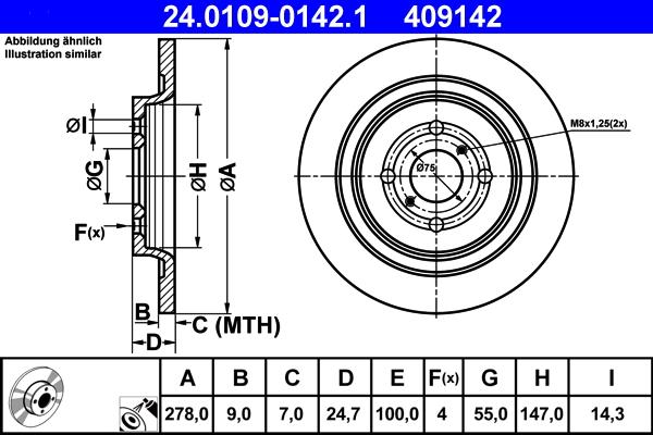 ATE 24.0109-0142.1 - Kočioni disk www.molydon.hr