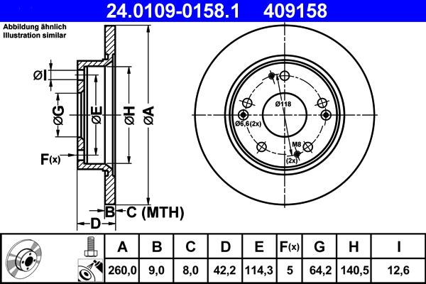 ATE 24.0109-0158.1 - Kočioni disk www.molydon.hr