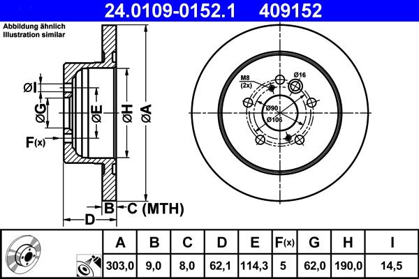 ATE 24.0109-0152.1 - Kočioni disk www.molydon.hr