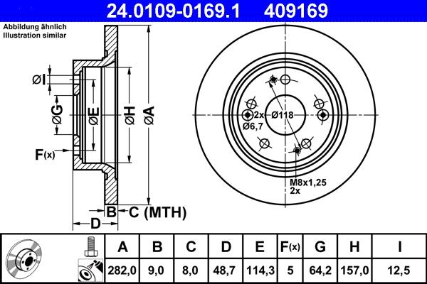 ATE 24.0109-0169.1 - Kočioni disk www.molydon.hr