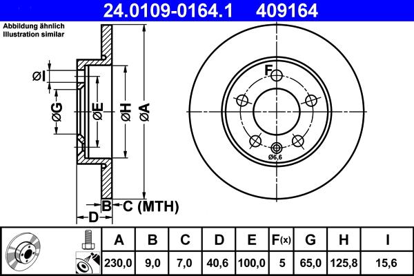 ATE 24.0109-0164.1 - Kočioni disk www.molydon.hr