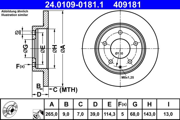 ATE 24.0109-0181.1 - Kočioni disk www.molydon.hr