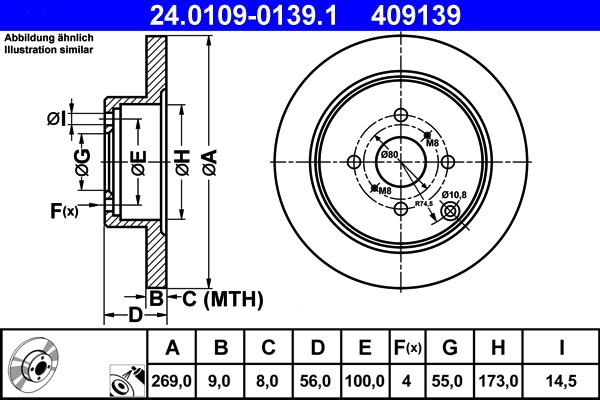 ATE 24.0109-0139.1 - Kočioni disk www.molydon.hr