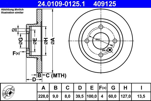 ATE 24.0109-0125.1 - Kočioni disk www.molydon.hr