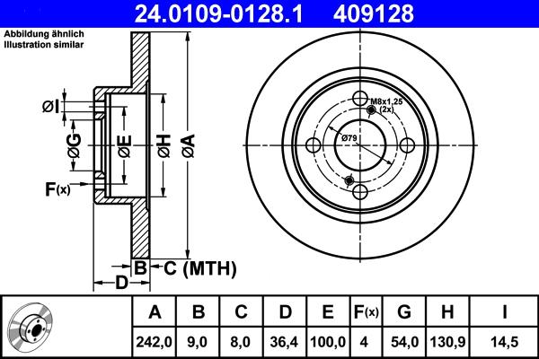 ATE 24.0109-0128.1 - Kočioni disk www.molydon.hr