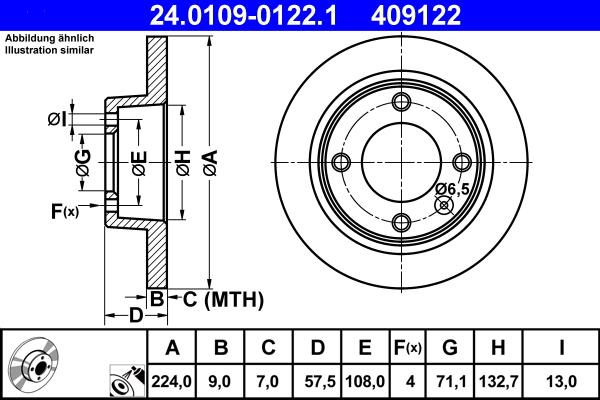 ATE 24.0109-0122.1 - Kočioni disk www.molydon.hr