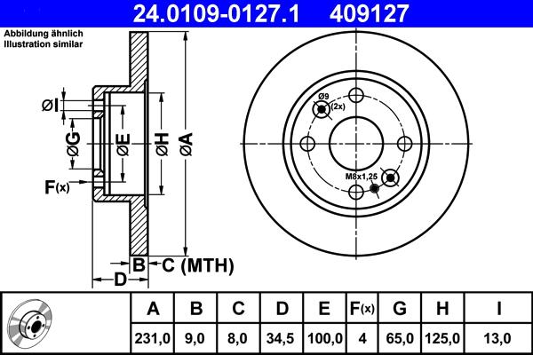 ATE 24.0109-0127.1 - Kočioni disk www.molydon.hr