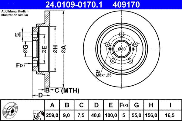 ATE 24.0109-0170.1 - Kočioni disk www.molydon.hr