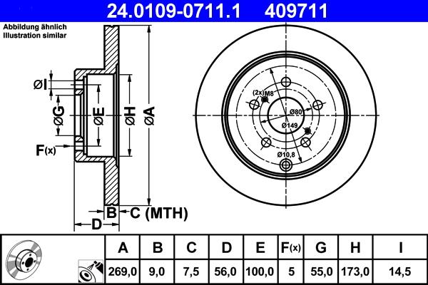 ATE 24.0109-0711.1 - Kočioni disk www.molydon.hr