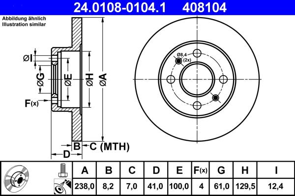 ATE 24.0108-0104.1 - Kočioni disk www.molydon.hr