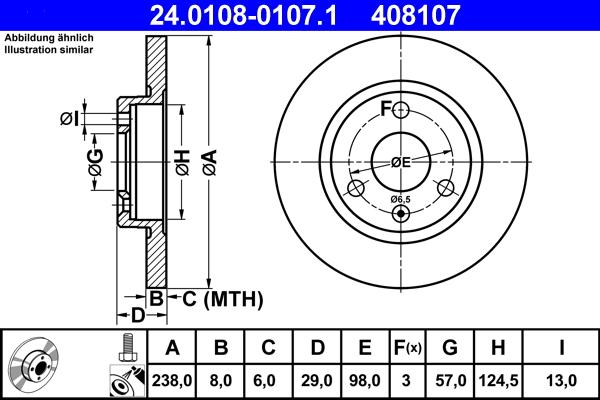 ATE 24.0108-0107.1 - Kočioni disk www.molydon.hr